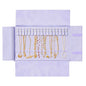 UnionPlus Travel Jewelry Roll, Faux Leather Necklaces Organizer Bag, Elastic Band and Anti-winding, Lavender Violet - color: Leather Lavender Violet, size: Medium