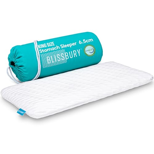 BLISSBURY King Size 2.6 Inch Ultra Thin Pillow for Sleeping | Premium Memory Foam Flat Pillow | Back & Stomach Sleeping Pillow | Certified Foam for Neck and Back Support | Removable Pillow Case - color: White, size: 2.6"H (King)