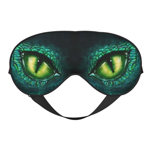 Sleep Eye Mask Dragon Eye Sleep Mask for Women Men Comfortable Eye Mask with Adjustable Strap Soft Eye Cover Blindfold for Travel Yoga Nap Shift Work - color: Dragon Eye