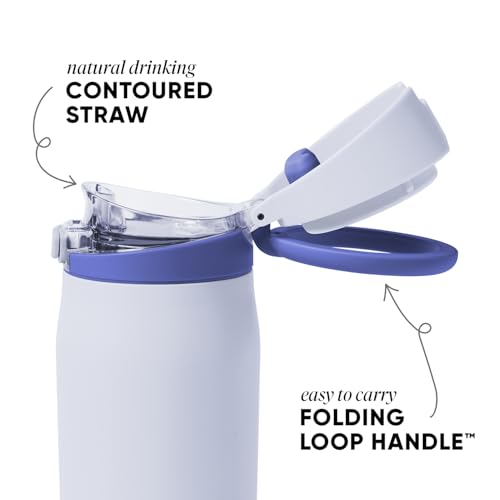 Simple Modern Mesa Loop Water Bottle with Covered Straw and Handle | 24oz Cup Holder Friendly Insulated Stainless Steel Bottles for Travel, Sports and School | Dreamscape - color: -Dreamscape, size: 24 Ounces