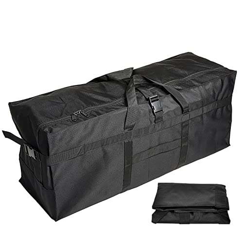 Long Travel Duffle Bag,Foldable Extra Large Duffel Bags,Carry on Travel Bag For Camping/Moving Boxes/Tent/Surfboards/Photography Equipment Storage Bag (197 Liter, Black) - color: Long 197L