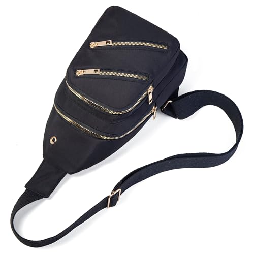 Banelu Sling Bag Crossbody Bags for Women, Small Crossbody Purses Sling Backpack Cross Body Bag for Outdoors Hiking Traveling - Black - color: N Black