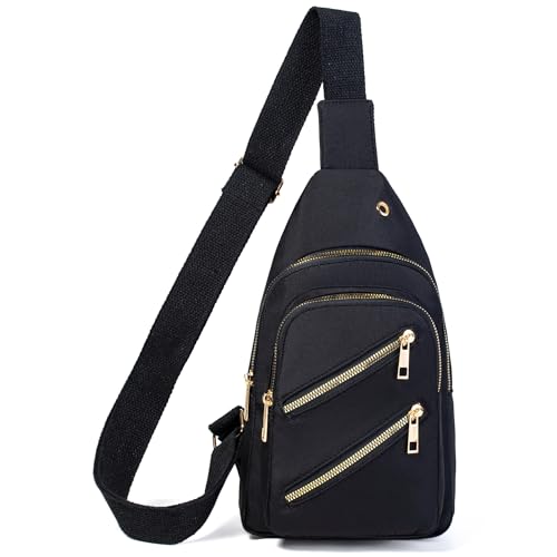 Banelu Sling Bag Crossbody Bags for Women, Small Crossbody Purses Sling Backpack Cross Body Bag for Outdoors Hiking Traveling - Black - color: N Black