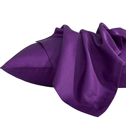 NTBAY Egyptian Cotton Toddler Pillowcases - Set of 2 - Travel Pillow Cases - 500 Thread Count Cotton 13x18 Pillow Covers - Envelope Closure Nursery Pillowcases, 13x18 Inches, Purple - color: Purple