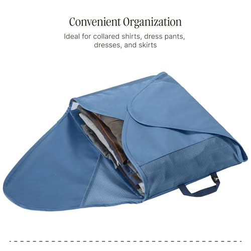 Eagle Creek Pack-It Reveal Garment Folder - Travel Garment Bag with Compression Wings to Maximize Luggage Space - Convenient Top Handle - Quick Drying Material - Blue Dawn - Large - color: Blue Dawn