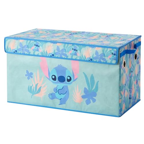 Disney Stitch Collapsible Storage Trunk – Durable Organizer with Soft Lid – 28.5'' x 14.5'' x 16'' – Toy Chest & Storage Bin for Kids Bedroom, Playroom, or Nursery - color: Stitch