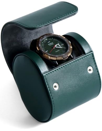 Watch Roll Travel Case for Men and Women with Suede Lining Watch Display Box Single Watch Storage and Organizer (Green) - color: 1 Slot Green