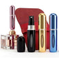 5ml Travel Perfume Bottle Refillable Atomizer Sprayer for Perfume,Leakproof Perfume Atomizer Travel, Portable Refillable Perfume Bottles, (Blue, Black, Pink, Gold + Leather Pouch) - color: Blue, Black, Pink, Gold + Leather Pouch