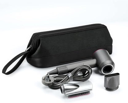2026 Latest Shark Flex Style Travel Case for Dyson Airwrap Hair Dryer Brush Revlon Hair Tools Travel Bag Carrying Case Flat Curling Iron Organizer(Black) - color: Black