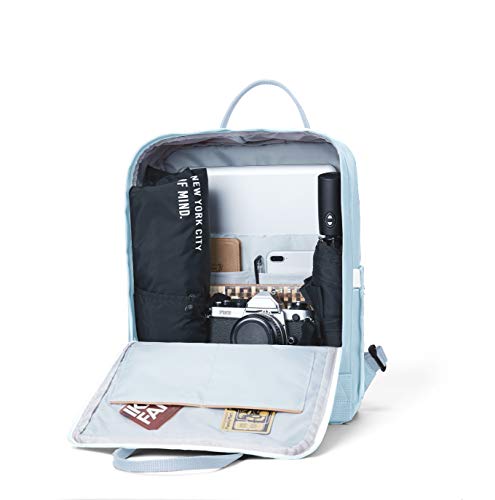 KALIDI Casual Laptop Backpack 15 Inches Classic Camping Rucksack Travel Outdoor Square Daypack College Hiking Gym Bag, Sky Blue - color: Sky Blue