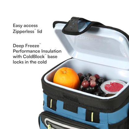 Titan by Arctic Zone Deep Freeze Cooler - Zipperless Hardbody Cooler - Deep Freeze Insulation, HardBody Liner, and SmartShelf - color: Marine Blue, size: 9 Can