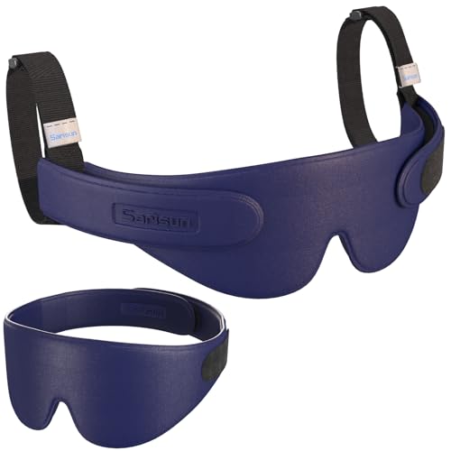 SARISUN Airplane Head Strap 3D Eye Mask, Travel Pillow Alternative for Long Flight, Travel Essentials 360° Support Sleep Head Hold, Stop Bobblehead, Ultra-Compact Lightweight, Purple - color: Purple