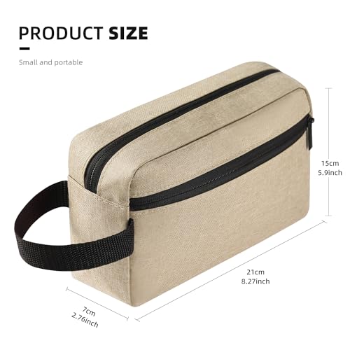 Icramsy Travel Toiletry bag Toiletry bag for women men Hanging Cosmetic bag Travel accessories for Women Men (Khaki) - color: Khaki