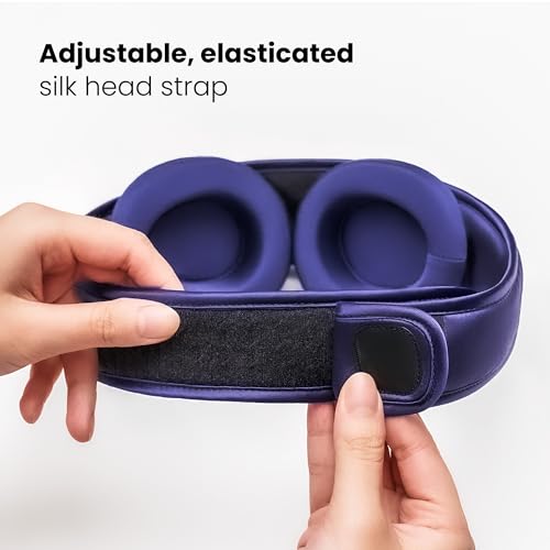 Manta Silk Sleep Mask – Premium 22 Momme Silk Eye Mask, Designed for Blackout Comfort, Breathable and Washable, Adjustable Fit (Purple) - color: Purple