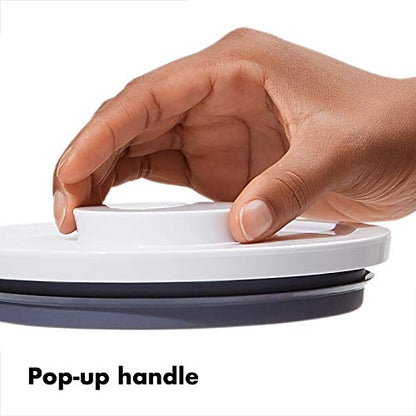 OXO Good Grips Round 3-Piece Mini Round POP Canister Set - size: 3 pack - 0.6 qt, style: Plastic Bath Set