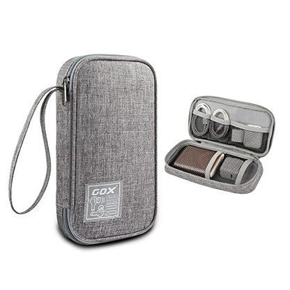 GOX Electronic Cable Organizer Travel Case Tech Pouch - color: GREY-Small