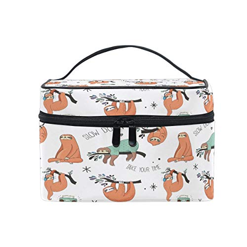Makeup Bag Radio Sloth Travel Cosmetic Bags Organizer Train Case Toiletry Make Up Pouch - color: color11