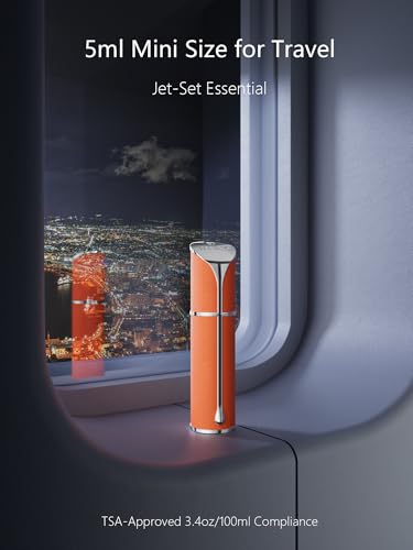 Travalo AQUA Refillable Perfume Atomizer, 5ml Travel Perfume Bottle with Easy Bottom Refill, Leak-Proof Mini Cologne Sprayer, TSA-Approved Pocket Fragrance Spray for Women & Men,1 Piece (Orange) - color: ORANGE