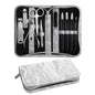 Manicure Pedicure Set, Nail Clipper Set 10-Piece Set Professional Manicure Kit Nail Kit with Portable Gray Travel Case Gift for Men Boyfriend Parent - color: gray