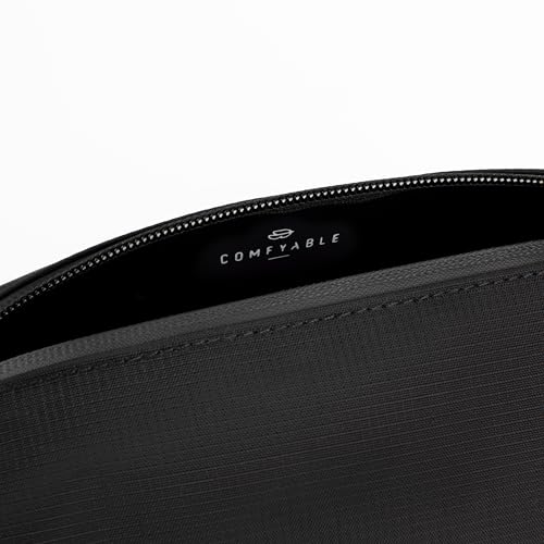 Comfyable Small Toiletry Bag for Men, Slim Mini Toothbrush Bag, Dopp Kit Bag - color: Black+, size: Medium