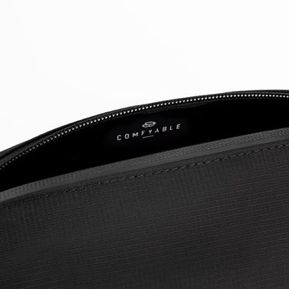 Comfyable Small Toiletry Bag for Men, Slim Mini Toothbrush Bag, Dopp Kit Bag - color: Black+, size: Medium