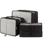 BAGAIL 6 Set Packing Cubes,Travel Luggage Packing Organizers - color: The Black, style: 6 Set
