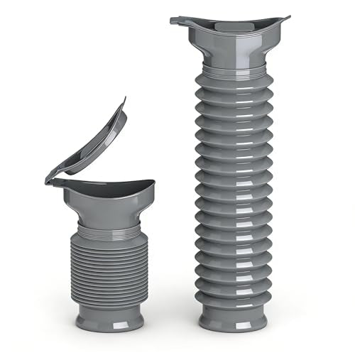 Pee Bottles for Men, Adjustable Emergency Urinal 750ml, Car Pee Bottle for Men and Women, Portable Toilet for Car, Shrinkable Personal Mobile Toilet,Urine Bottle, Travelling, Traffic Jams & Hiking - color: grey