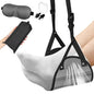 Yerliker Airplane Foot Hammock(Memory Foam) with Earplugs and Eye Mask Travel Necessities Adjustable Airplane Desk Foot Rest for Long Trip Pain and Swelling Relief(Gray) - color: Gray