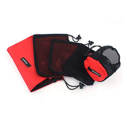 Drawstring Bags/Pouch/Ditty/Mesh-Stuff-Sack for Camping/Travel Cord/Bag - Storage 5-in-1 Travel Use Nylon 5 Pieces