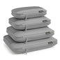 4 Piece Compression Packing Cubes for 3–7 Day Travel, Space Saving Travel Organizers with Breathable Mesh, Double-Zipper Packing Cubes for Carry-On & Suitcases (Silver) - color: Silver