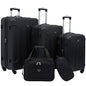 Travelers Club Chicago Hardside Expandable Spinner Luggage, Black, 5 Piece Set - color: Black, size: 5 Piece Set