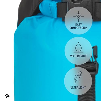 Sea to Summit eVac Ultra-Lightweight Compression Dry Bag, Waterproof Dry Storage, 8 Liter, High Rise Grey - color: High Rise Grey, style: 8 Liter