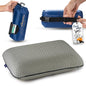 alkamto Travel & Camping Comfortable Memory Foam Pillow – Easy to Carry Portable Bag – Temperature Regulating Pillow Case (Grey) - size: Grey Travel