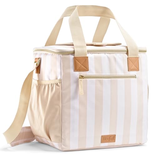 Fit & Fresh, 24-Can Soft Cooler Bag Insulated Leak-Resistant, Portable Soft Cooler, Large Cooler, Soft Sided Cooler Bag, Travel Cooler, Pina Colada - color: Pina Colada