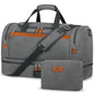 Duffle Bag for Travel, Expandable 50L Canvas Weekender Bag, Overnight Bag Travel Duffel Bag for Men Carry On Luggage with Removable Shoulder Strap, Durable & Water-Resistant - color: 1-Grey