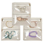 Travel Jewelry Organizer Case,Small Jewelry Bags for Traveling, Jewelry Binder with 24 Pcs Clear Zipper Velvet Pouches (Inner Pages,Beige,3 PCS) - color: Inner Pages,Beige,3 PCS