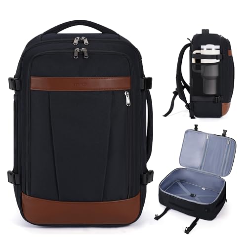 ECOHUB 19" Travel Backpack for Men Women 19x7.1x12.6 Spirit Airlines Personal Item Bag Backpack with Wet Compartment,Black - color: Black
