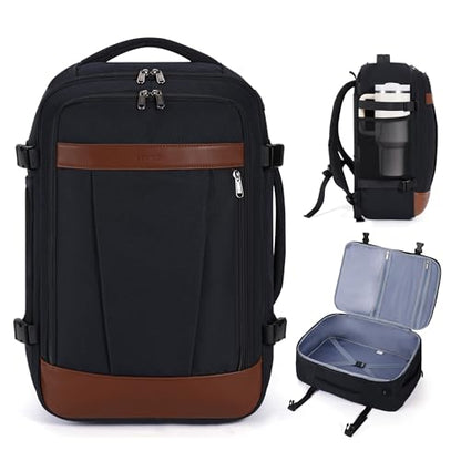 ECOHUB 19" Travel Backpack for Men Women 19x7.1x12.6 Spirit Airlines Personal Item Bag Backpack with Wet Compartment,Black - color: Black