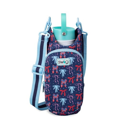 Swig Life Water Bottle Sling Bag, Water Bottle Holder with Adjustable Strap, Bottles Carrier Bag with Zippered Phone Pocket, Holds 36oz Bottles, Bottle Accessories (Miss Independence) - color: Miss Independence