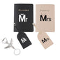 Passport Wallets Travel Holder Set,Honeymoon Gift, Slim Passport Case Covers and Organizer Slots Couple,Wedding Bridal Shower GiftWallets Travel Holder Set - color: Black and Khaki-tie