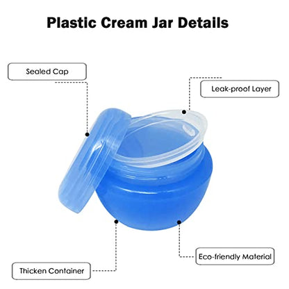 Cosywell Travel Containers - 6PCS Refillable Leak-proof Cream Jars for Toiletries, Lotion, Cosmetic, Body Cream - style: F-6 Pack Jars