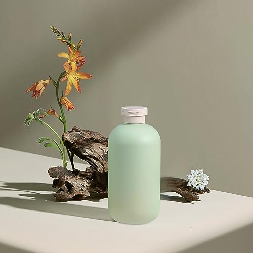 6.8 oz Plastic Travel Shampoo Bottles, Refillable Flip Cap Squeeze Bottles for Toiletries, Large Leakage-proof Travel Shampoo and Conditioner Container (Blue and Green) - color: Green+Blue, size: 200ml/6.8oz