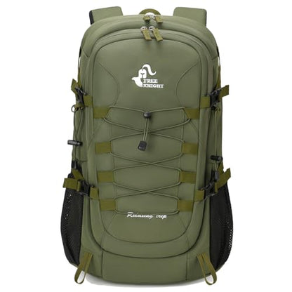 Bseash 40L Waterproof Hiking Camping Backpack with Rain Cover, Outdoor Sport Travel Bag Daypack for Climbing Skiing Cycling (Army Green) - color: Army Green