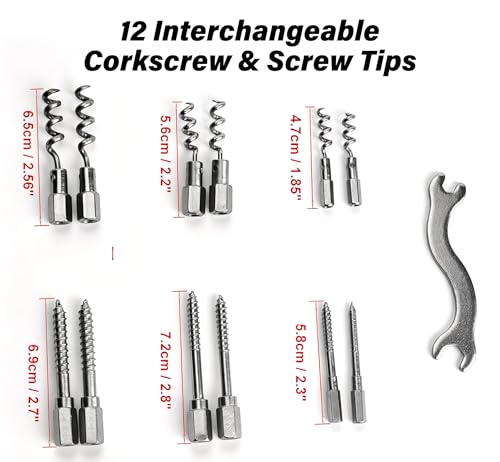 23pcs Packing Puller Kit, Stainless Steel Gland Packing Extractor Set with Flexible Shafts & Corkscrew Pulling Hooks for Valve Maintenance Industrial Seal Removal Tools with Toolbox, Removable Tips