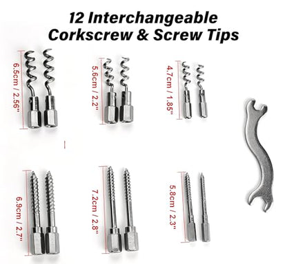 23pcs Packing Puller Kit, Stainless Steel Gland Packing Extractor Set with Flexible Shafts & Corkscrew Pulling Hooks for Valve Maintenance Industrial Seal Removal Tools with Toolbox, Removable Tips