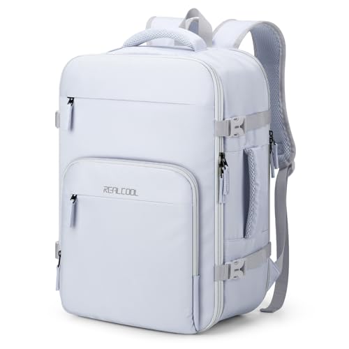 RealCool Travel Backpack for Women Men - Gift for Travelers, Students & Professionals, 15.6 Inch Laptop Carry On Backpack, TSA Flight Approved, College School Business Weekender Daypack -Blue - color: Blue, size: 15.6 inch
