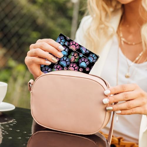 2Pcs PU Leather Small Squeeze Coin Purse Pouch Mini coin Bag Unique And Cute Wallet Cosmetic Bags Change Bag For Women Girls Men Dog Paw Pattern - color: Dog Paw Pattern