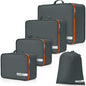 Packing Cube Travel Cubes Suitcase Organizer for Accessories Luggage Carry On Suitcase Lightweight 5 Set Grey - color: Grey