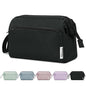 Narwey Makeup Bag Women Wide-open Make up Bag Travel Cosmetic Bag Organizer Toiletry Bag for Cosmetics Toiletries Accessories (Black) - color: Black