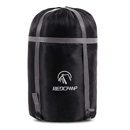 REDCAMP Sleeping Bag Stuff Sack, Black M, L, XL and XXL Compression Sack, Great for Backpacking and Camping - style: Black L 27l